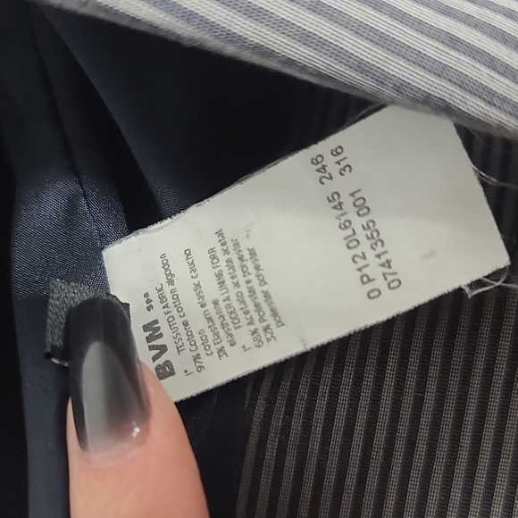 LES COPAINS Striped Blazer Snap Button Closure Jacket in Gray Size 42 - Picture 4 of 16